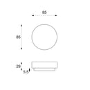 Tavolino da Salotto 85x85xH28 cm in Pietra fossile Round 1 Grigio