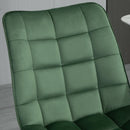 Set 2 Sedie Imbottite 46x58,5x85,5 cm in Tessuto Vellutato Verdi