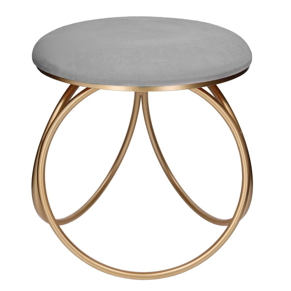 Pouf 44x42xh43 cm en métal et velours gris prezzo