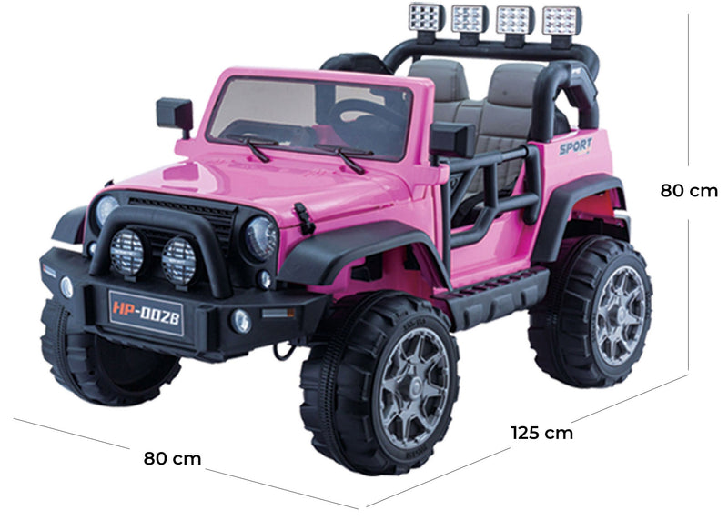 Macchina Elettrica per Bambini 12V 2 Posti Kidfun Fuoristrada Rosa