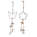 Set 12 Decori Fiore Farfalla da Appendere H 30 cm