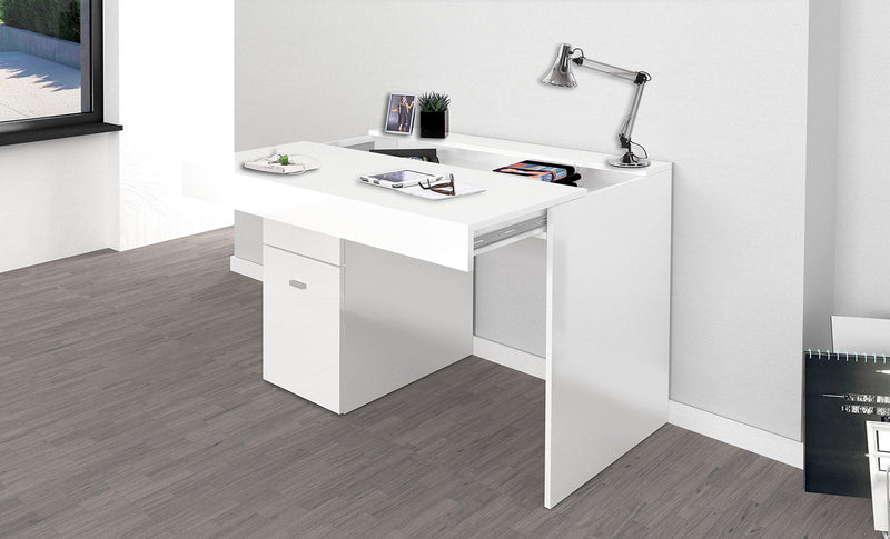 Scrivania 1 Anta 1 Cassetto 100x60x75 cm Sliding Larice bianco