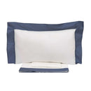 Set Lenzuola Sopra Sotto e Federe Bordi in Raso Garrini Eveline Avorio/Crepaccio Varie Misure