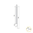 Cassetto Esterno Concept 30 Kg H185 mm P 450 Verniciato Bianco Acciaio Emuca
