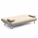 Divano Letto 181x85x88 cm in Similpelle Beige