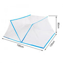 Zanzariera per Letto Pieghevole 190x135 cm Esagonale a Rete Nylon Blu