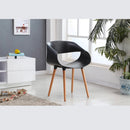 Set 4 Sedie in Polipropilene 45x71x60 cm Gambe in Faggio Fold Nero