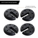 Base per Gazebo 4 pezzi Riempito con Cemento 2.3kg Ø20x4.5 cm 