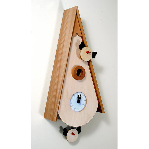 online Horloge Coucou Murale 26X54X14Cm Pirondini Italia Uccellini Hêtre et Bouleau