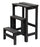 Tabouret échelle 60x40x46 cm en bois noir