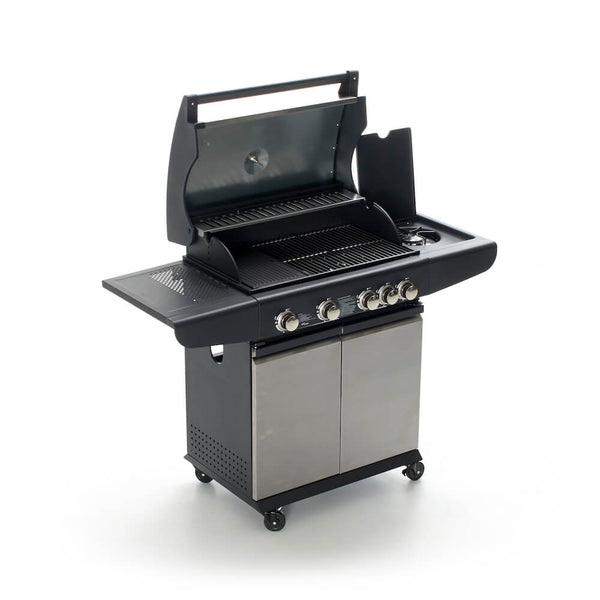Barbecue à gaz avec 4 brûleurs thermomètres et brûleur latéral Taddei 4F Deluxe prezzo