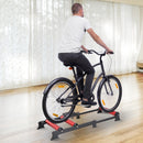 Rullo Bici Allenamento Lunghezza Regolabile Nero e Rosso 54x14.5x93-145 cm 