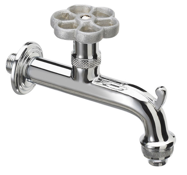 Robinet pour Fontaine de Jardin en Laiton Chromé avec Anneau Coloré Belfer RUB/018 Aluminium prezzo