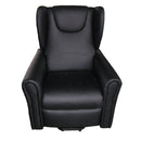 Poltrona Relax Elettrica Tea con Alzapersona Lift 2 Motori Massaggiante in Similpelle Nero