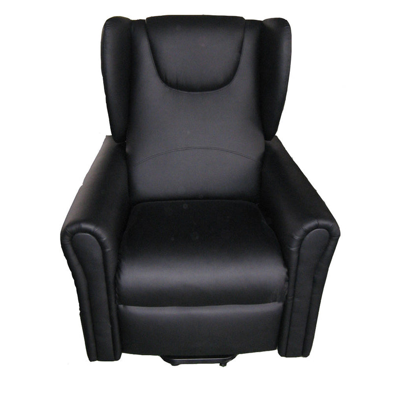 Poltrona Relax Elettrica Tea con Alzapersona Lift 2 Motori Massaggiante in Similpelle Nero