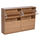 Range-chaussures peu encombrant Capacité 24 paires Bois naturel 120x24x81 cm