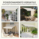 Telo di Ricambio per Tenda Parasole Retrattile 3x2,5 m in Poliestere Anti UV 50+ Crema      