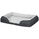 Cuccia per Cani Taglia Grande Imbottita con Cuscino Rimovibile Lavabile 120x80x22 cm Grigio Carbone 