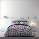 Copripiumino con Stampa sul Sacco e Federe Doubleface Petali