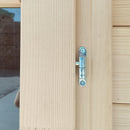 Casetta Box da Giardino per Attrezzi 254x276 cm con Porta Doppia Finestrata in Legno Naturale