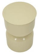 Tavolinetto Oyi Crema Ø31x46 cm in Metallo Crema      