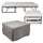 Pouf lit bébé avec matelas pliant 78x78x47 cm Avalli Contract Tortora