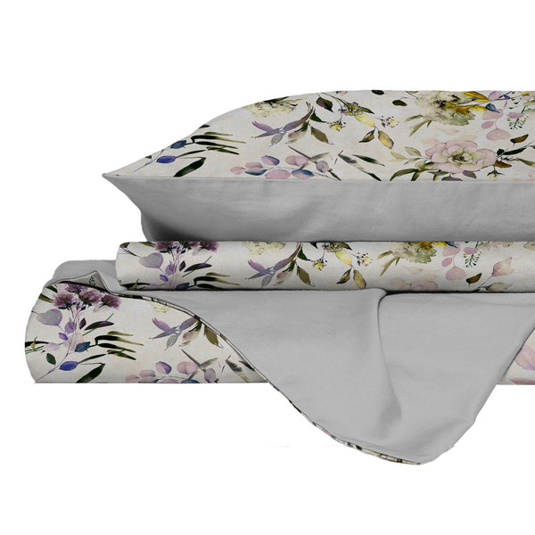 prezzo Copripiumino Matrimoniale con Federe Stampato in Puro Cotone Zara