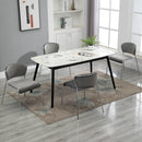 Set 4 Sedie in Metallo e Poliestere  Grigie