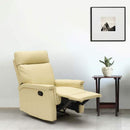 Poltrona Relax Reclinabile Manuale 80x94x102 cm in Similpelle Beige