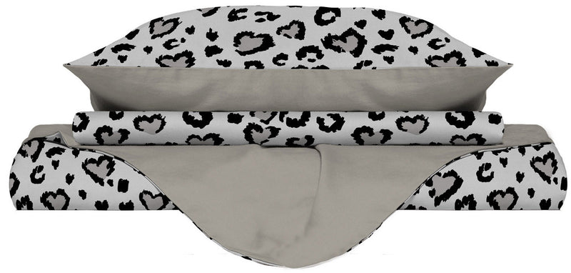 Copripiumino con Federe Stampato in Microfibra Ingrid Varie Misure