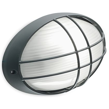 Grand plafonnier ovale avec cage de couleur grise pour l'extérieur Garden Line Livos online