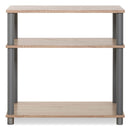 Mobile Porta TV 3 Ripiani in Truciolato Fumer Roll Grigio e Rovere