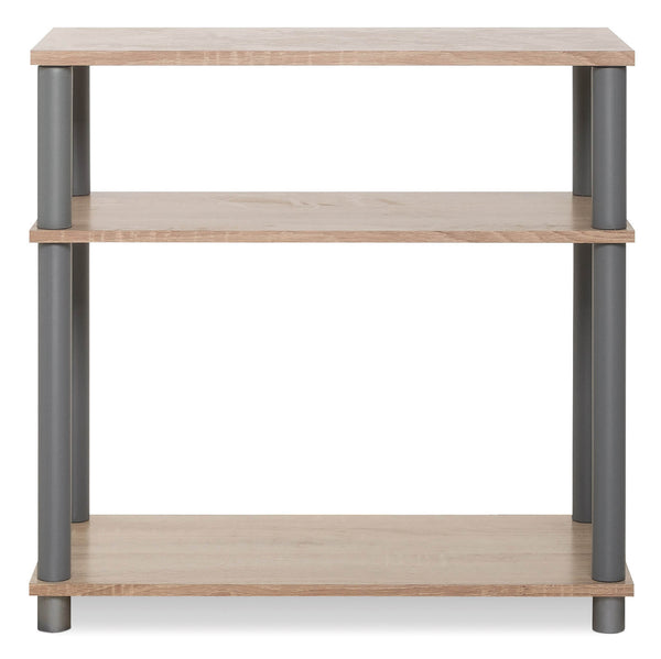 acquista Meuble TV 3 Etagères en Fumer Roll Grey et Aggloméré Chêne