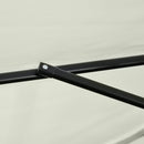 Mezzo Ombrellone da Giardino 230x130x249 cm in Metallo e Poliestere Crema