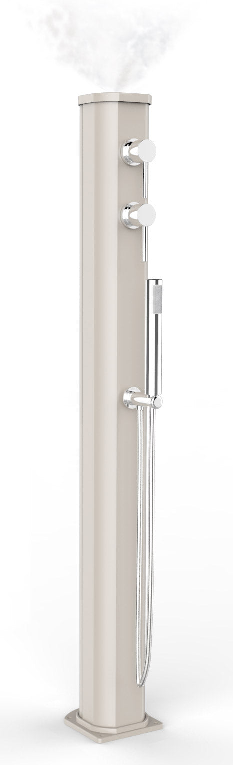 acquista Douche Solaire Extérieure avec Mitigeur Nébuliseur et Douche Mobile Arkema Jolly Go Blanc Crème
