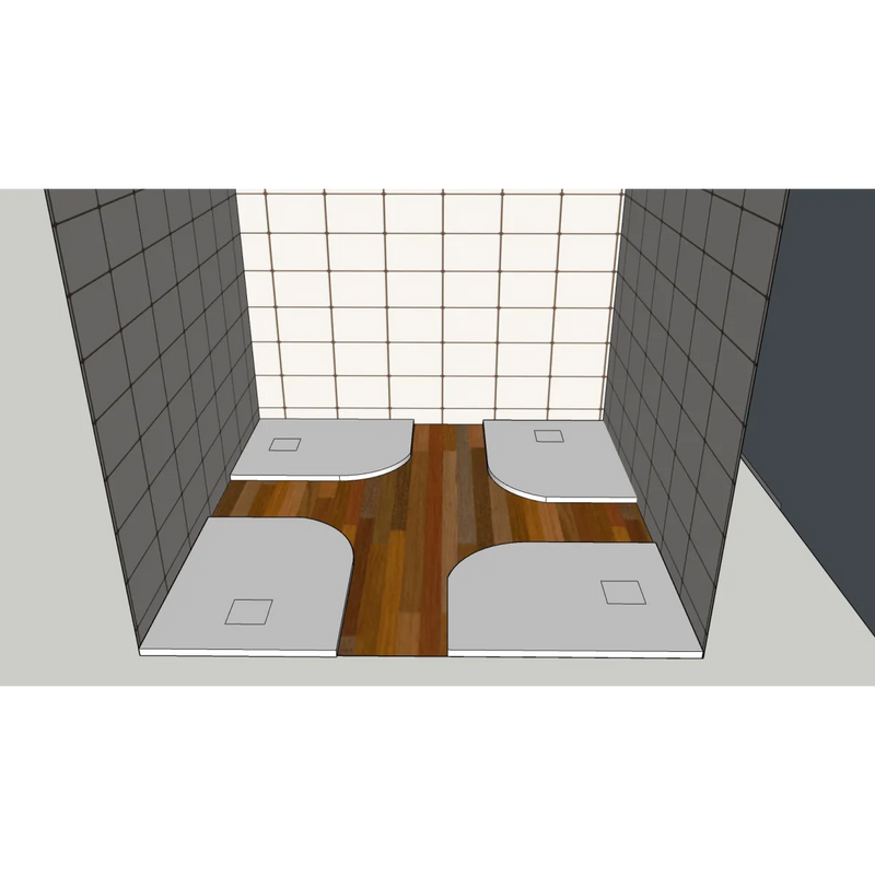 Piatto Doccia Rettangolare Stondato 100x80 cm Appoggio a Sinistra Bonussi Karen