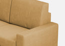 Divano Angolare 7 Posti 286x286x85 cm Sakar in Tessuto Ocra