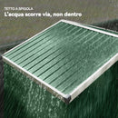 Casetta Box Porta Attrezzi da Giardino 136x87x179 cm Superficie 1.1m² con Porta Scorrevole Bloccabile in Acciaio Verde      
