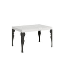Tavolo Allungabile 140-244x90x77 cm Paxon Bianco Frassino Telaio Antracite 