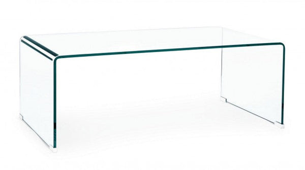 Table basse rectangulaire avec verre Iride 120x60 en verre sconto