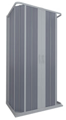 Box Doccia 3 Lati 2 Ante a Soffietto in PVC Apertura Centrale H185 cm Dorini Bianco Varie Misure