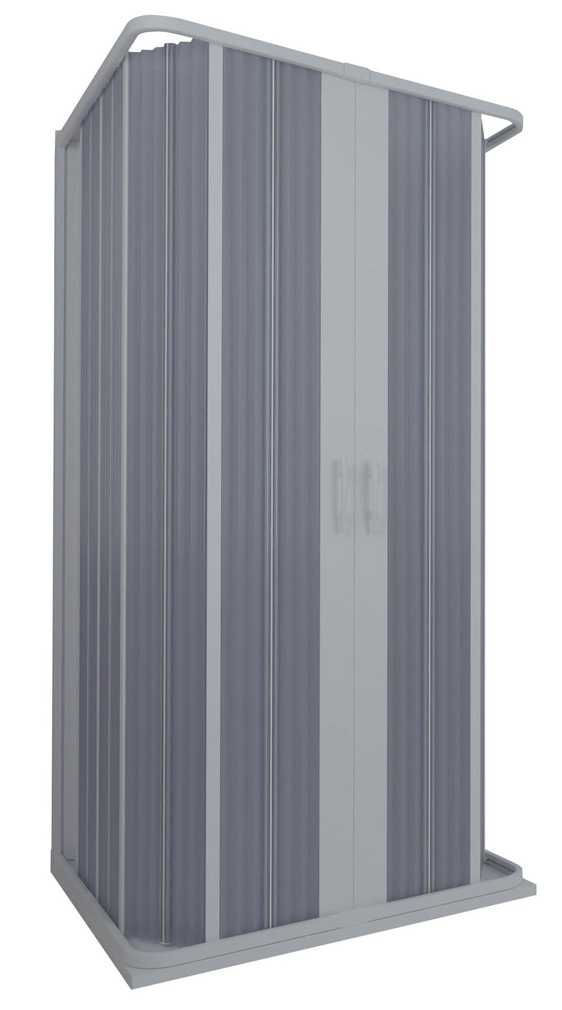 Box Doccia 3 Lati 2 Ante a Soffietto in PVC Apertura Centrale H185 cm Dorini Bianco Varie Misure