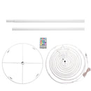 Albero di Natale Luminoso a Spirale Ø45x120 cm con 73 LED RGB e Telecomando in Ferro e PVC      