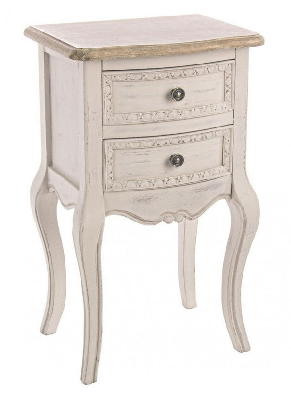 acquista Table de Chevet Clarisse avec 2 Tiroirs en Bois