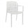 Chaise de jardin Sharon 58x57,5x82,5 h cm en polypropylène blanc