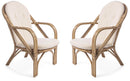 Poltrona da Giardino 64x77x89 cm in Rattan con Cuscino Golf Beige