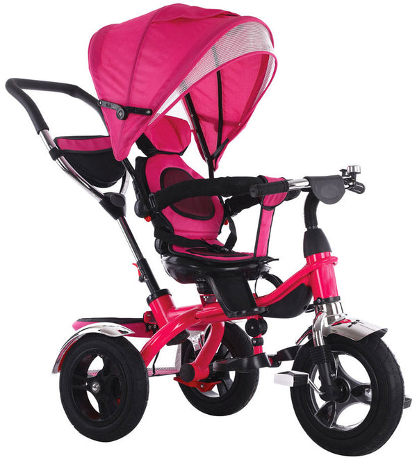 Poussette Tricycle Kidfun Deluxe Rose avec Siège Pivotant à 360° prezzo