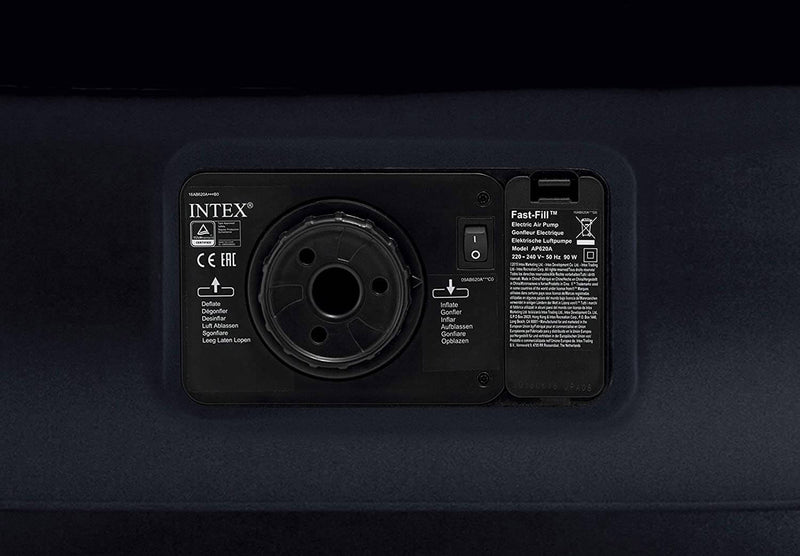 Materasso Matrimoniale Gonfiabile 152x203x42 cm Floccato da Campeggio con Pompa Intex 64124