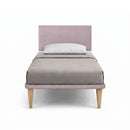 Letto 1 Piazza e Mezza con Rete Rivestita Microfibra Glicine Tessis Testata Flat Varie Misure