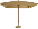 Ombrellone da Giardino Ø3 m Palo Ø48 mm in Alluminio Legno Noce Telo in Poliestere Ecrù